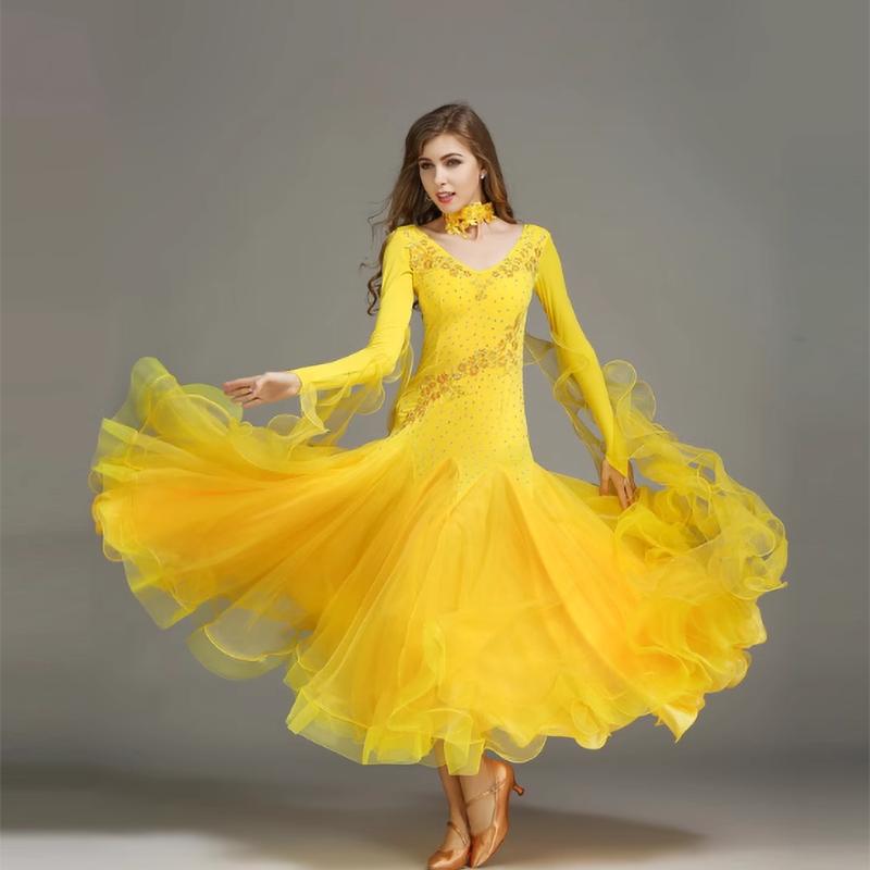 Платье для бальных танцев женское одежда для современных танцев с длинным рукавом дешевые костюмы