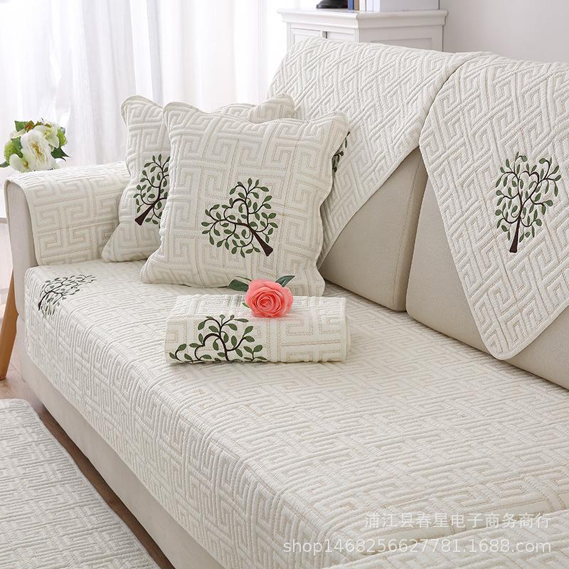 Прямые продажи с фабрики Хлопковая подушка для дивана Четыре сезона Универсальная тканевая накидка для дивана Простой современный Универсальный чехол Европейский чехол для дивана
