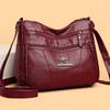 Soft Leather Large Capacity Bag Women's Commuter Shoulder Bag Travel Bag Mobile Phone Bag Mother Multi-Pocket Bag