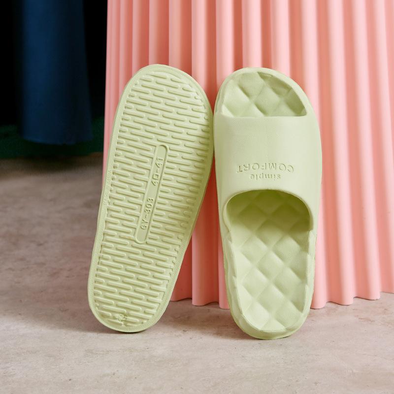 Тапочки унисекс, женские летние домашние домашние пары с толстой подошвой, нескользящие мягкие сандалии для ванной комнаты, классные сандалии