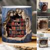 Creative Mark Чашка для кофе Чайная чашка Рождественские подарки 3D-эффект Стена и Книжная полка