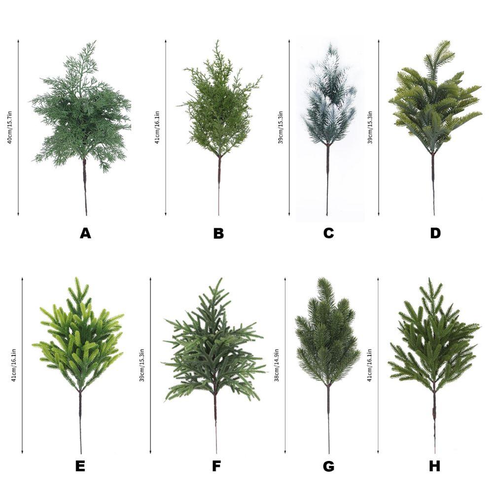 Зеленая искусственная сосновая ветка пластиковая рождественская елка имитация сосновой хвои праздничное украшение домашний декор искусственные листья кипариса
