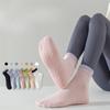 5 Pairs Cotton Yoga Socks Women Silicone Non-slip Mid-calf Socks Fitness Dance Pilates Floor Socks Boneless Short Socks