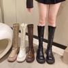 Strap-on Boots Women's Knight Boots Autumn and Winter 2025 New Thick-soled Boots Lace-up High Boots Martin Boots Children