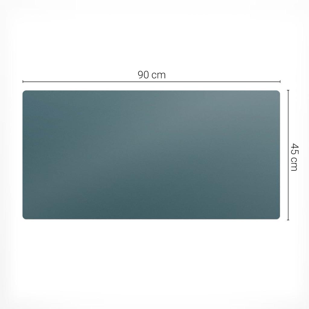 Anti-slip Desk Mat with Print, Dark Teal Color, 90x45 cm