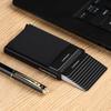 Slim Aluminum Wallet with Elasticity Back Pouch ID Credit Card Holder Mini Wallet Automatic Pop Up Bank Card Case Men Purse