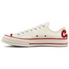 1970s Classic Trend Durable Low Top Canvas Shoes Unisex Sneakers White Red A04176C