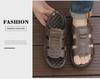 Men's 2024 Summer Genuine Leather Breathable Sandals - Versatile, Soft Bottom, Beach-Ready.