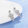 Design Sense Cold Wind Small Lock Fashion Zirconia Sparkling Classic Stud Earrings for Women Dazzling Female Elegant Accessories Timeless Jewelry