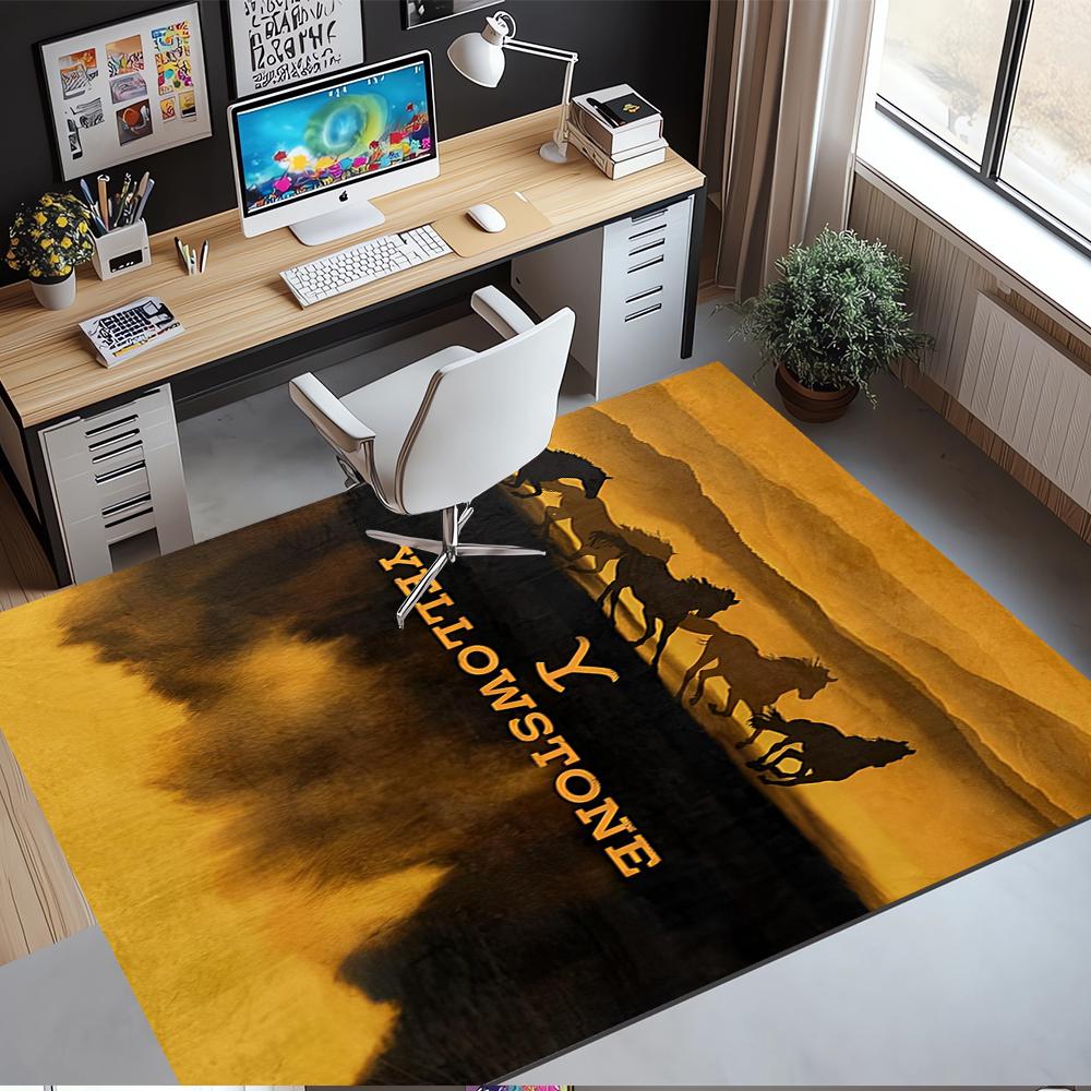 Yellowstone Printed Carpet Rug for Office Chair Living Room Bedroom Kitchen Room Decor Gifts