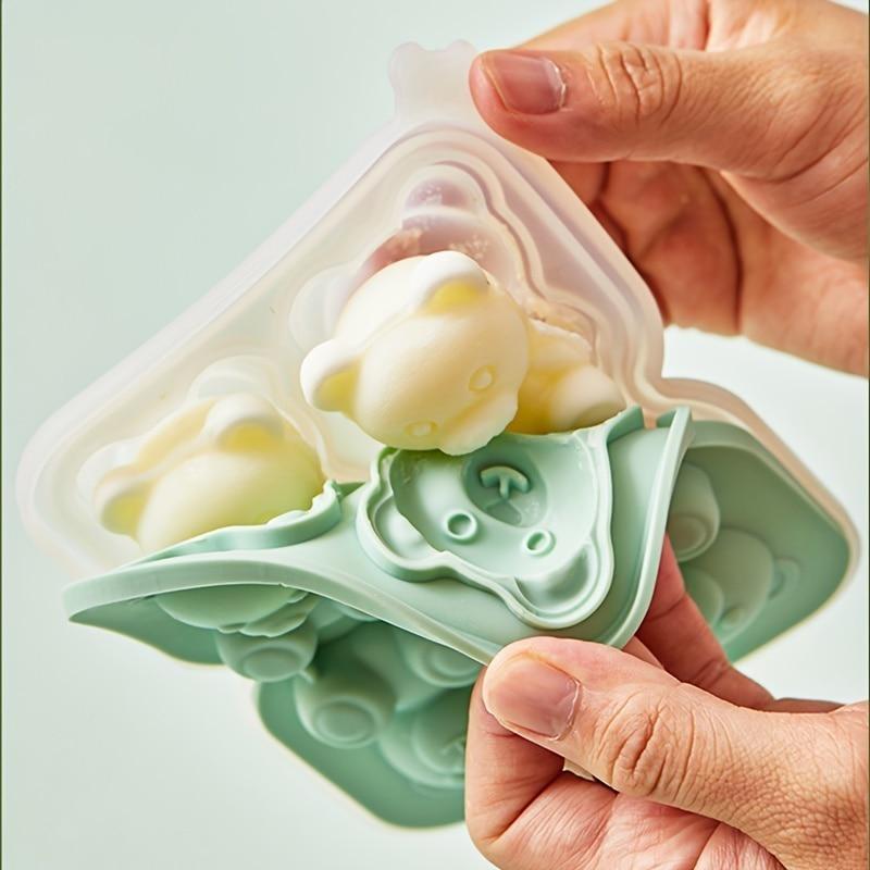 4 сетки милый медведь форма для изготовления кубиков льда DIY инструменты для мороженого силиконовый лоток для кубиков льда в форме медведя