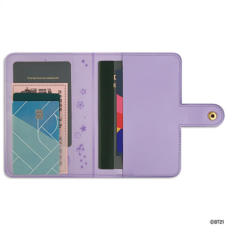 BT21 Официальная кожаная нашивка minini ОБЛОЖКА ДЛЯ ПАСПОРТА VACANCE