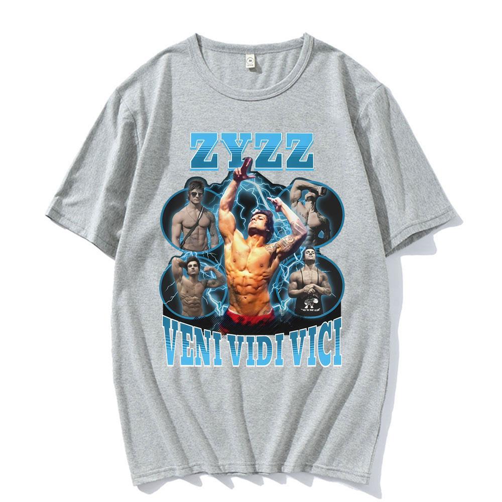 Вдохновение Тренажерный зал Zyzz Veni Vidi Vici Футболка Модная Высококачественная Футболка 2025 Лето Мужская Женская Extra Large Хлопковая Футболка