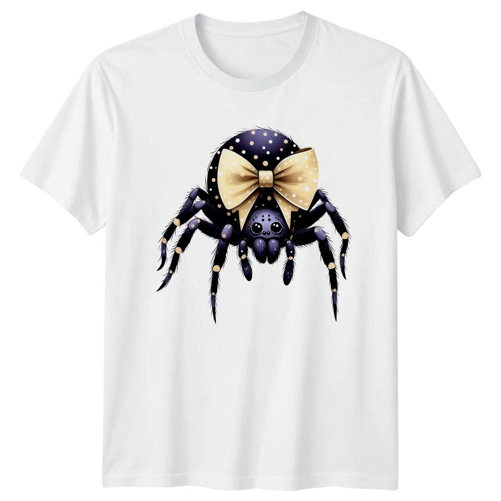 Cute Coquette Spider Bow Unisexs TShirt Spooky Season Halloween Gift For Her