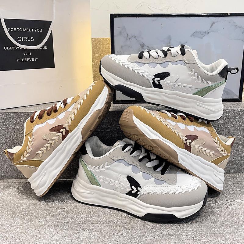 Новая женская спортивная обувь с цветными блоками, модная дышащая нескользящая женская повседневная обувь