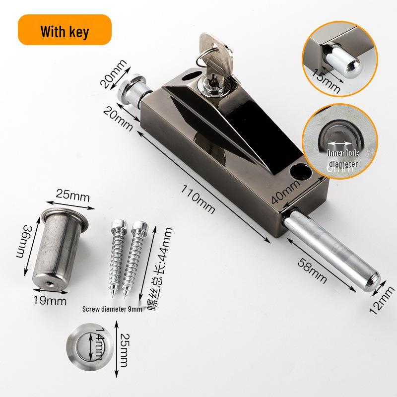 Защелка-замок для пола из алюминиевого сплава и вращающейся деревянной двери