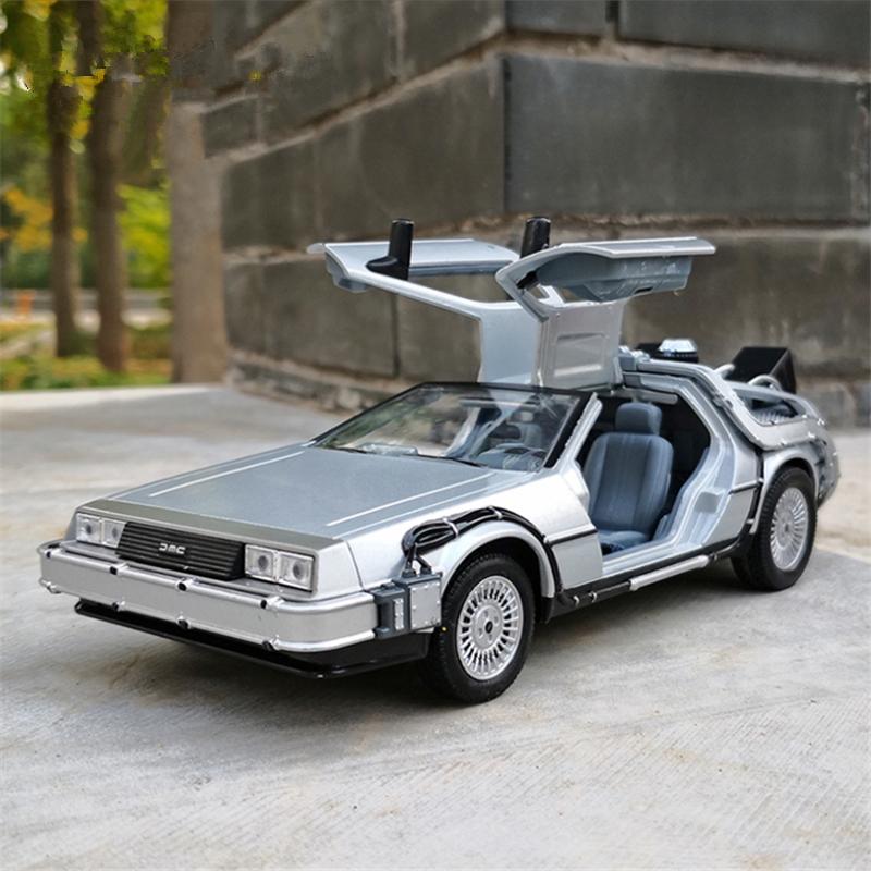 Велли 1:24 DMC-12 Машина времени ДеЛореан Назад в будущее Модель автомобиля Литой металлический автомобиль Модель-симулятор Коллекция Детская игрушка Подарок