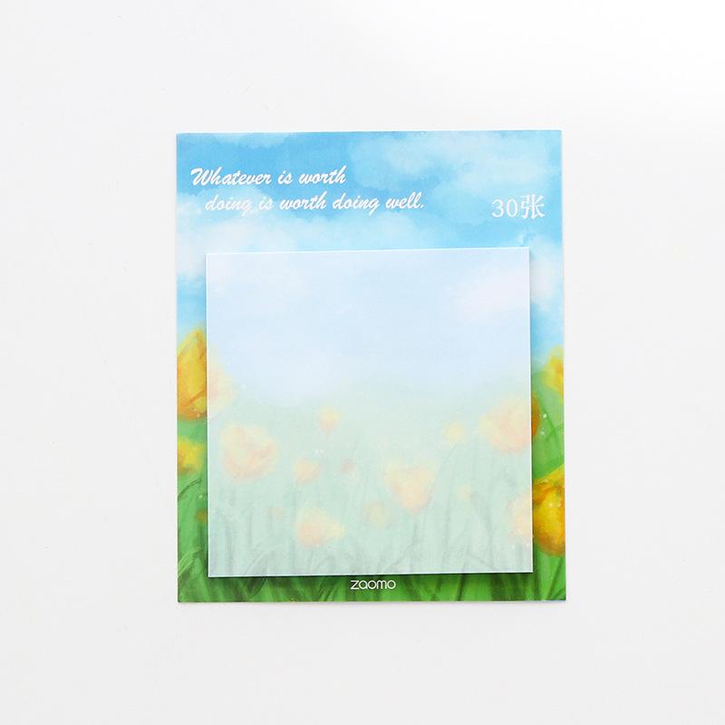 Бумага с липким слоем для заметок, 30 листов 7,5*7,5 см