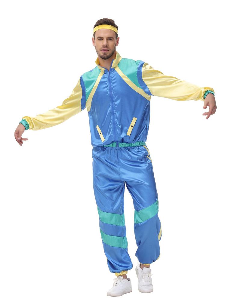 Ретро-костюм в стиле американского и европейского карнавала, дискотеки, бейсбола, Хэллоуина для танцевального выступления на сцене.