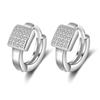 Серьги-гвоздики из стерлингового серебра 925 пробы с цирконием для предотвращения аллергии, квадратные серьги-гвоздики, очаровательные женские украшения для девочек, аксессуары для вечеринок Eh289