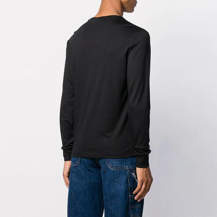 Polo Ralph Lauren FW21 Футболка с длинным рукавом с вышитым логотипом для мужчин, черная 710760121-001