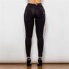 Леггинсы Пуш-ап Однотонные Черные Удобные Дышащие Фитнес Стрейч Леггинсы Средняя Посадка