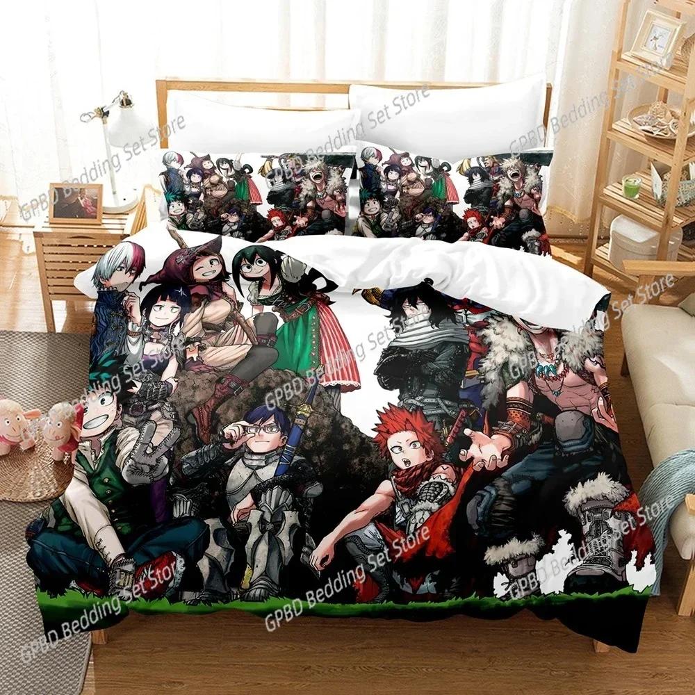Роскошный Новый 3D-принт My hero academia Комплект постельного белья Односпальный Twin Full Queen King Размер Кавайный Комплект для кровати Спальня Комплекты пододеяльников