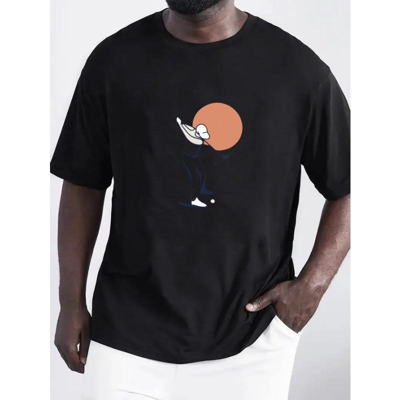 European Size Minimalist Golfer Minimalist Golfer Swinging Wrinkle - Mens T-Shirt - Front Shoulder Fit