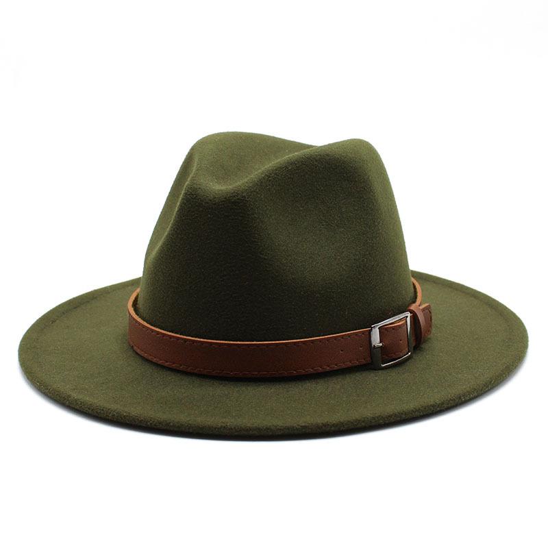 Шерстяная шляпа-цилиндр в стиле джаз, британская шляпа с большими полями, модная мужская и женская шляпа с плоскими полями, фетровая шляпа