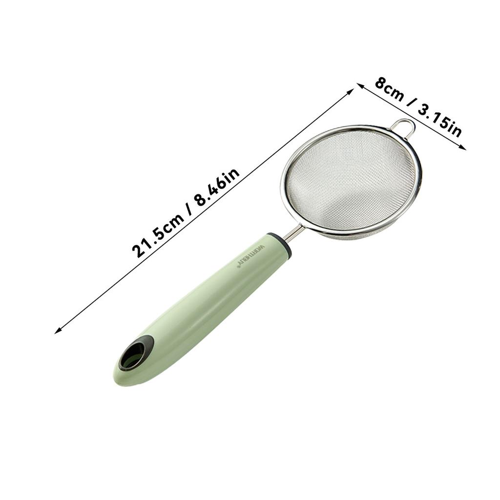 Сито для муки из нержавеющей стали 304 с пластиковой ручкой, сито с мелкой сеткой, ложка, фильтр для соевого молока и сока, кухонная утварь