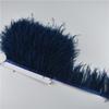 New 1M 5M 10Meter 8-10CM Navy Ostrich Feathers Trims Ribbon Fringe White Ostrich Feather For Craft Ribbon