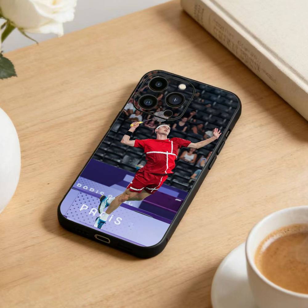 Badmintonstar Phone Case For iPhone17,16,15,14,13,12 Plus,Max Soft Silicone Black Cover