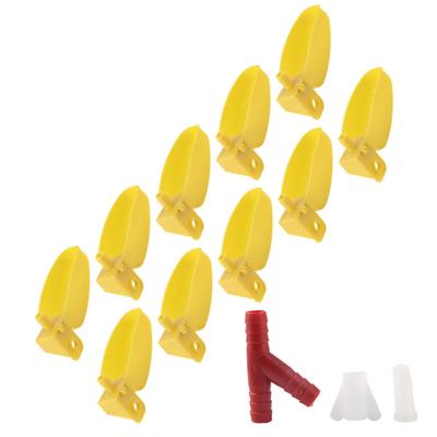 10 шт. автоматические поилки, желтые поилки, чаша для перепелов, кур, птиц, большой размер