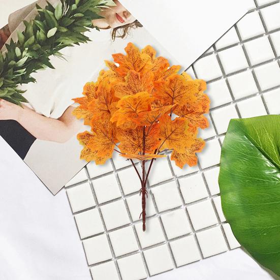 Искусственный красный кленовый лист со стеблем Реалистичный УФ-устойчивый для дома, в помещении и на открытом воздухе