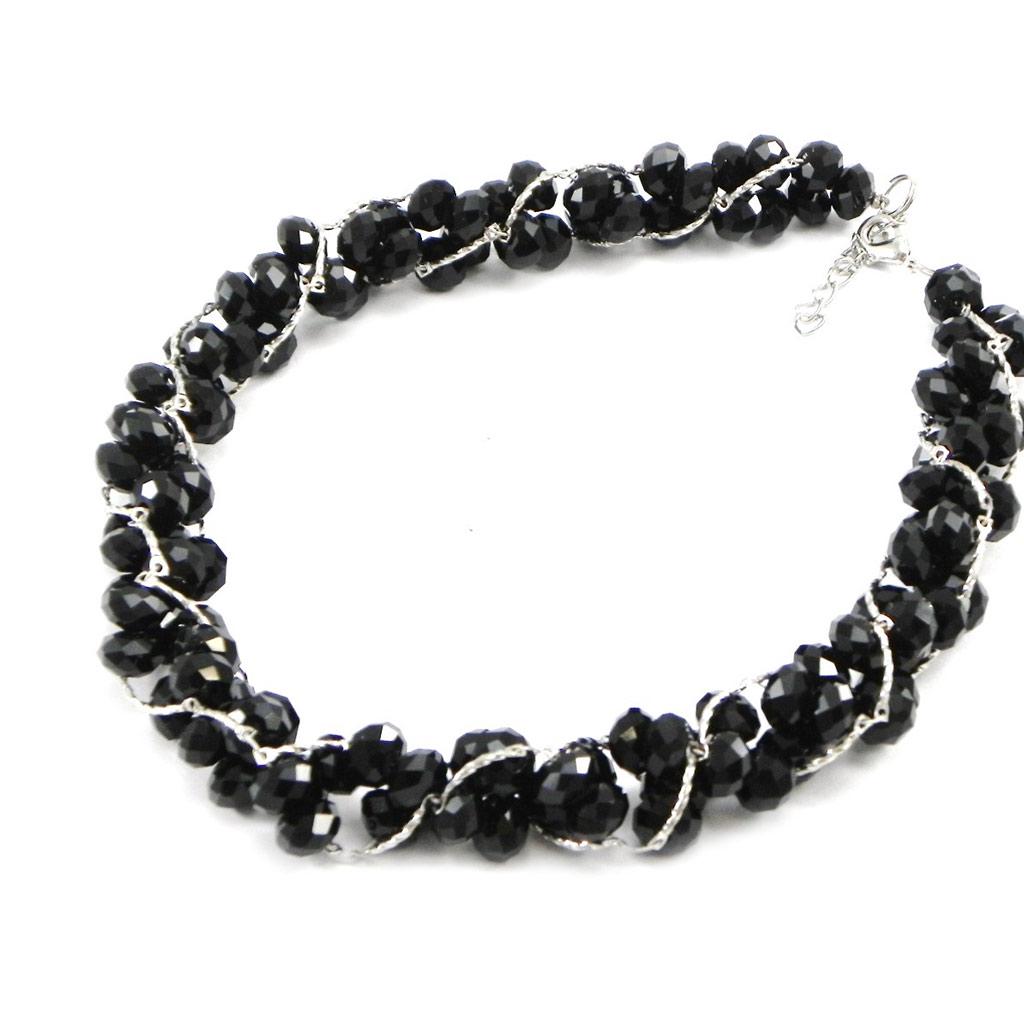 Les Trésors De Lily [I2761] - Black 'Sissi' Designer Necklace