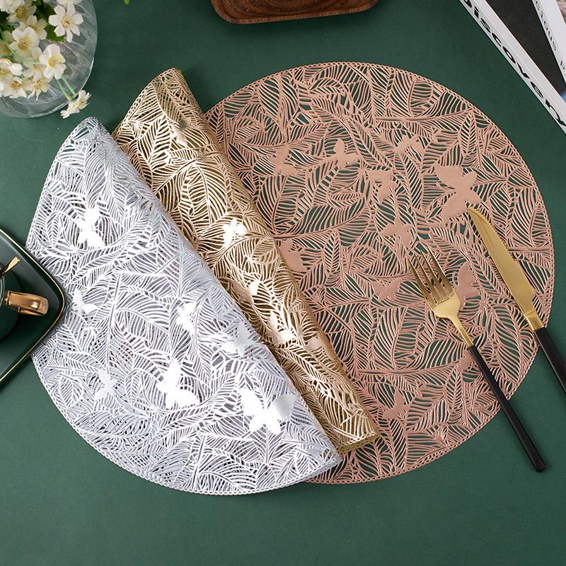 Полый коврик для столовых приборов с изоляцией из ПВХ, коврик для обеденного стола, водонепроницаемый и маслостойкий коврик для столовых приборов в западном стиле для ресторана