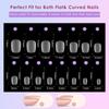 New 300pcs Matte Fake Nails NO Polishing Press On False Nails Medium Short Design High Matt Soft Gel Nail Tips for Extension