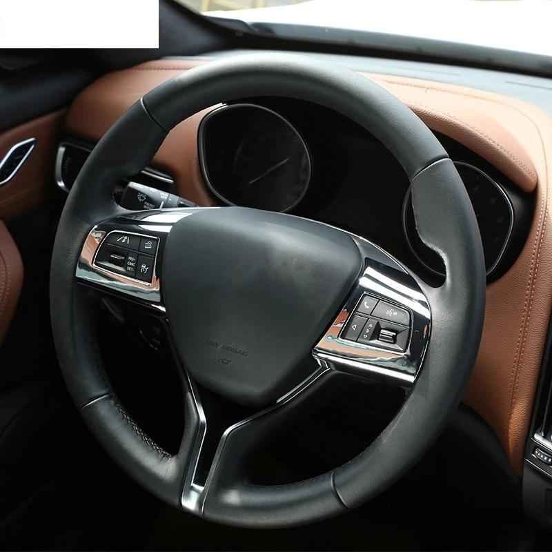 Углеродное волокно Стиль автомобиля Руль Кнопка украшения Рамки Крышка Накладка подходит для Maserati Ghibli для Quattroporte