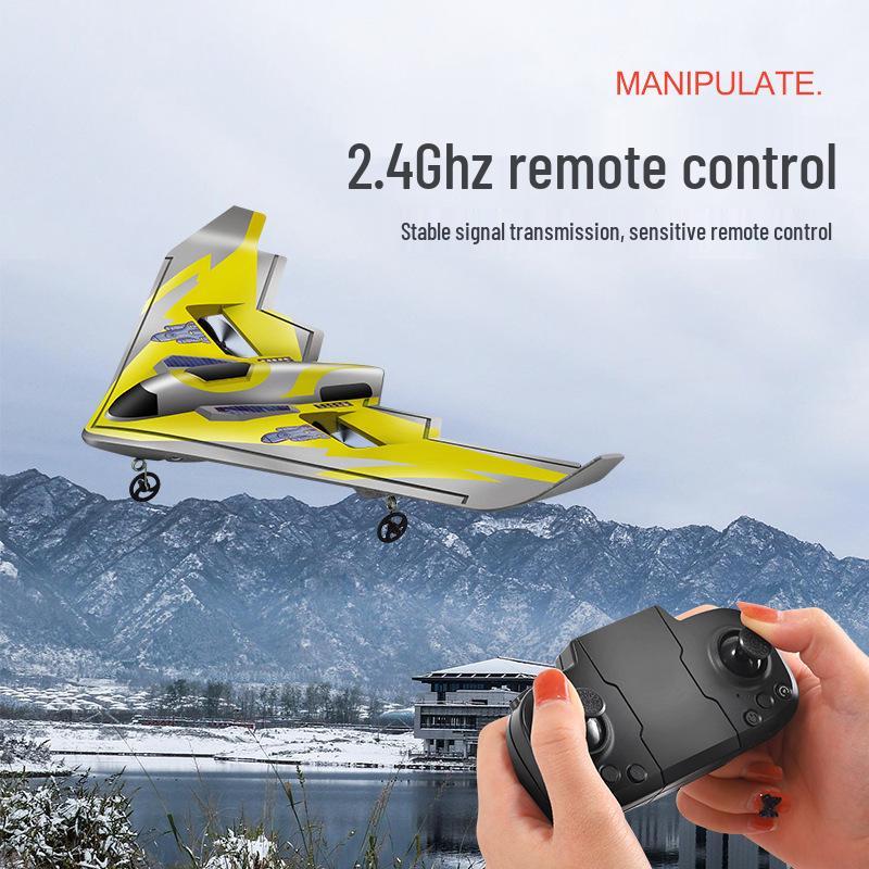 LED Foam Remote-Control Airplane - Crash-Resistant Fixed-Wing Glider Toy