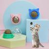 Cat Licking Toy Rotating Wall-mounted with Stickers Increase Appetite Teeth Cleaning Freshing Breath Catnip Wall Ball Cat Toy Pet Stuff