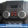 Кнопка управления окном автомобиля, декоративная наклейка, наклейка для Jeep Wrangler JK 2012-2017, аксессуары для интерьера из АБС-пластика