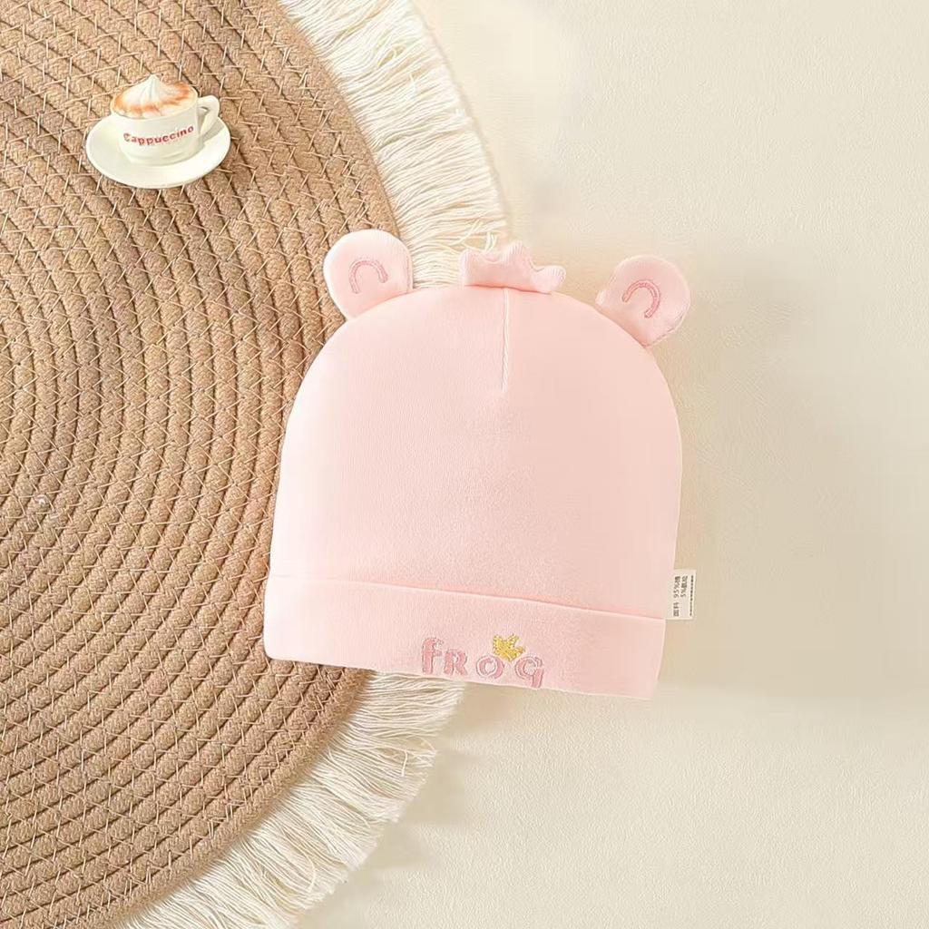 Pure Cotton Double Layer Newborn Hat for 0-3 Months, Suitable for Autumn/Winter