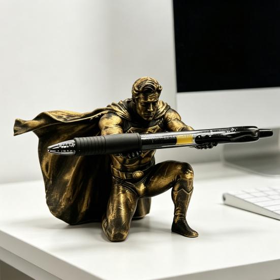 3D-печатный держатель для ручек Супермен Настольные аксессуары Креативная подставка для демонстрации ручек Смешная подставка-держатель для ручек и карандашей для домашнего офиса