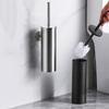 Wall Mounted Toilet Cleaning Brush Stainless Steel Toilet Brush Set  Bathroom Accessories