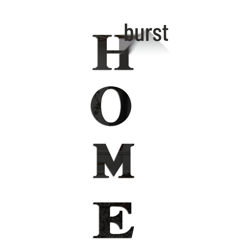 Английские буквы "HOME" 3D Бабочка Акриловое Зеркало Настенная Наклейка - Самоклеящийся DIY Декор для Гостиной.
