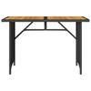 2 Piece Outdoor Dining Set with Cushions Black Poly Rattan