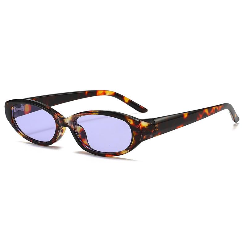 JYL TS Halara retro cat eye oval sunglasses, ladies face slim shades, street UV protection eyewear