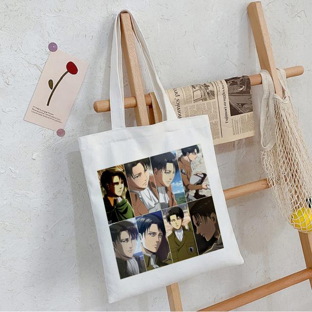 Холщовая сумка в стиле аниме «Атака Титанов» в стиле Харадзюку, в стиле панк, в готическом стиле, большая вместительная женская сумка, винтажная сумка, классическая сумка на плечо