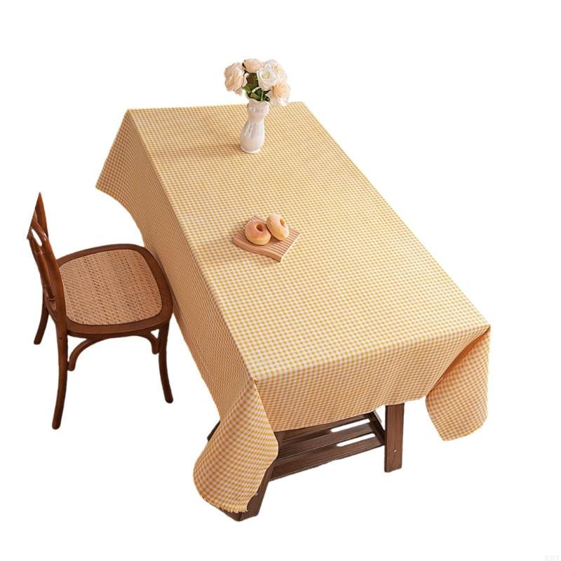 Decorationative Plaids Art Tablecloth Quick Drying Machine Washable Fit Most Tables Home Decoration X3UC