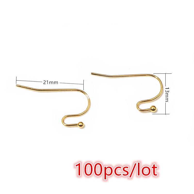30-100 шт. Крючки для сережек из нержавеющей стали DIY Застежки Фурнитура Аксессуары для изготовления бижутерии ручной работы Швензы Сталь Золото